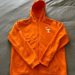 Nike Tennessee zip up hoodie sweatshirt orange mens large l